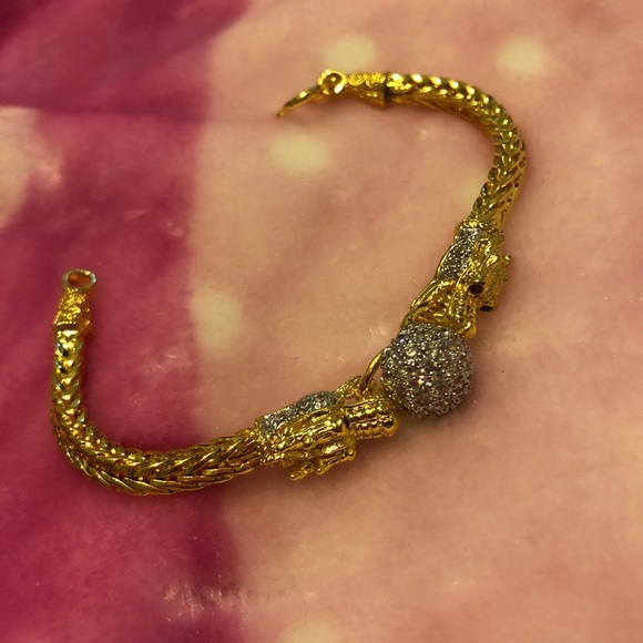 18k gold plated dragon 🐉 custom bracelet - Picture 5 of 5